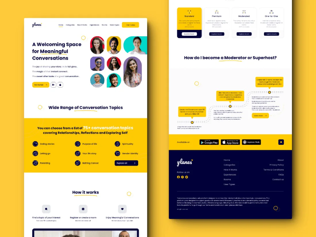 Conversation community landing page